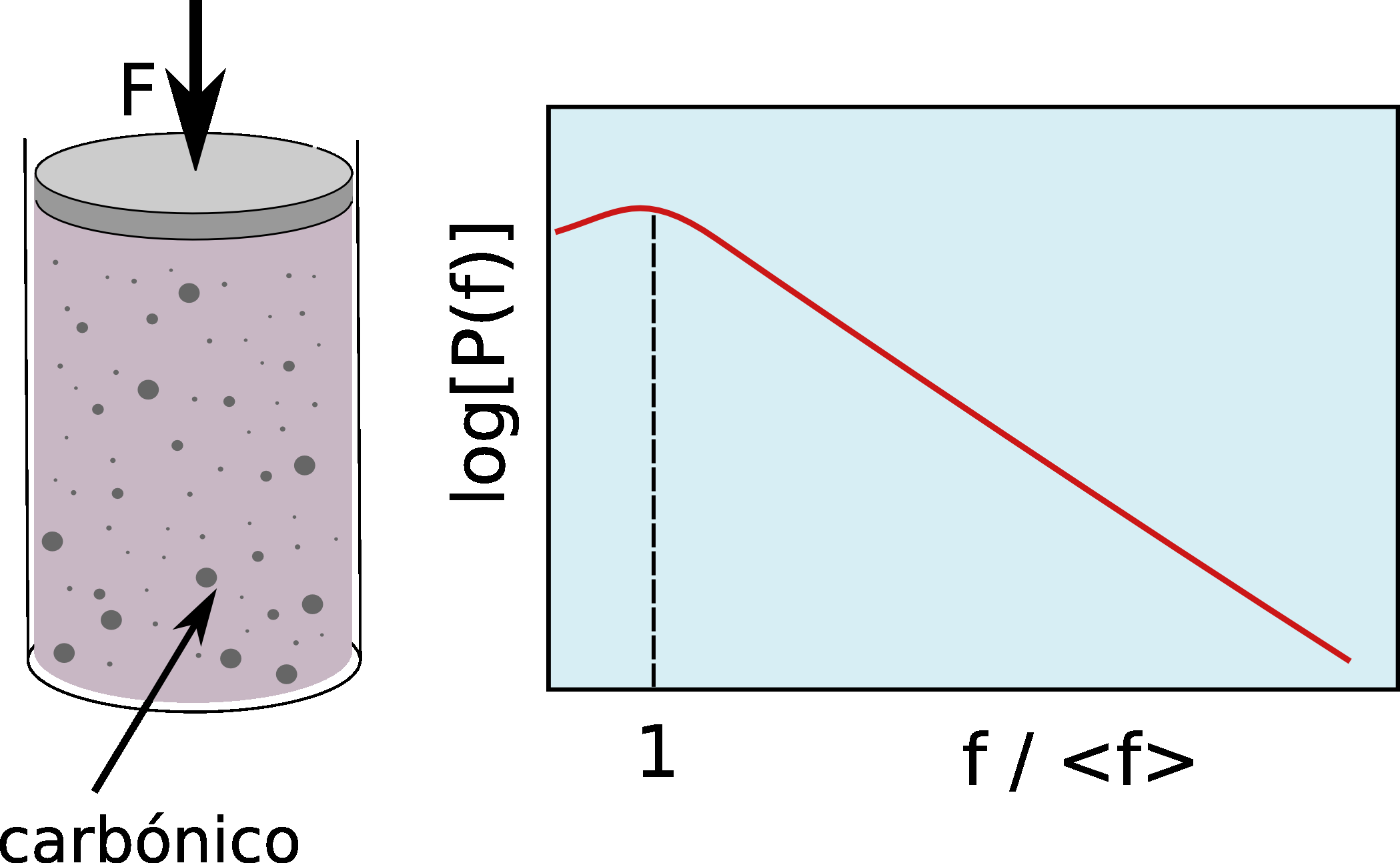 Cilindro carbónico y distribución P(f)